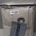 H.VERSAILTEX Premium Chenille Blackout Curtains - 100% Blackout Thermal Insulated Noise Reducing, Heavy White Flocking Coating Back Linen Textured, 2 Panels 84 Inches, Oyster Grey (Not Solid)