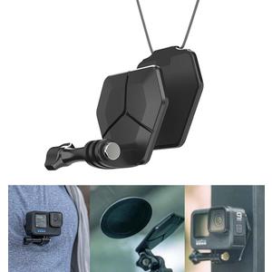 Fujing Magnetic Action Camera Chest Mount for GoPro Hero 13/12/11/10/9/8 Black Waterproof Action Camera, for DJI Osmo Action 6/5 Pro/4/3/2 Portable Device Mount,for Insta360 Ace Pro AKASO V50-Black