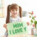 24 Sheets Large Letter Stickers 4 Inch Big Font 282 Pcs Glitter Alphabet Number Stickers Self Adhesive Stick on Letters for Poster Board Bulletin Board Mailbox Crafts Classroom Home Decor(Green)