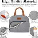 Coobiiya Lunch Bag Lunch Box for Women Men, Small Leakproof Cute Lunch Tote Large Capacity Reusable Insulated Cooler Lunch Container for Work/Office/Picnic/Beach-Grey