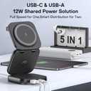 5-in-1 Wireless Charger for MagSafe, AC ISLAND Portable Travel Charging Station, 35W Max Fast Foldable Magnetic Stand, Evolved for iPhone 17-12 & Air Series, Apple Watch, AirPods (with 35W Adapter)