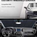 Pigenius Windshield Sun Shade for Mazda MX-5 Miata (ND) 2016-2025, Fits All Models Including RF & Soft Top, Metallic Silver Finish