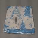 Lanpn White and Blue 16x16 Christmas Pillow Covers Set of 4, Decorative 16 Inch Winter Snowflake Throw Pillow Case Xmas Cushion Cover for Indoor Home Sofa Light Blue