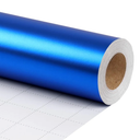 LaRibbons Blue Wrapping Paper, Solid Color Matte Metal Gift Paper Roll - 17 Inch x 40 Feet (56.6 sq. ft. ttl.) Gift Wrapping Paper for Valentine's Day, Wedding, Birthday, Christmas