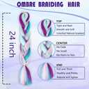Ombre Braiding hair synthetic Crochet braids twist 24inch 3pcs/lot 100g Ombre two three tone Jumbo braid hair extensions Dreadlocks(ps17 pack of 3)