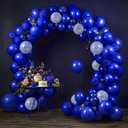 2 x JOYIN 150 Pcs Royal Blue Balloons, Different Sizes 18 12 10 5 Inch Royal Blue Latex Balloon Arch Kit with Instruction for Birthday Party Graduation Wedding Holiday Decoration