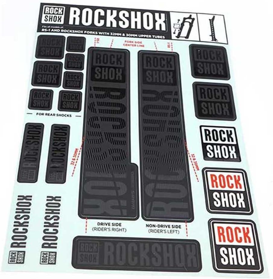 RockShox Decal Kit, 30/32mm, Stealth Black