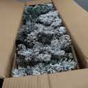 7.5-ft Pre-lit Pencil Silver Artificial Christmas Tree with White LED Lights