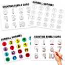 Number Bulletin Board Set Number Posters for Classroom Wall 1-20 Bubble Gumballs Bulletin Board Bubble Gumball Coloring Back to School Math Educational Posters for Kid Preschool Classroom Decor