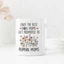 Mothers Day For New Mom, New Pregnancy Gifts For Expecting Mommy, Only The Best Dog Moms Get Promoted To Mom Mug, Mama To Be Gift For Birthday, New Mommy Gift