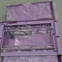 OPNICE Desk Organizers and Accessories, 2-Tier Computer Monitor Stand Riser with Drawer and 2 Pen Holders, Laptop Stand, Office Desk Accessories for Office Supplies, Purple