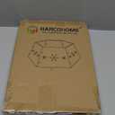 Metal Christmas Tree Collar with 3D Snowflake Authentic, Hexagon Heavy-Duty Iron Tree Base Cover for Pencil Tree, Tree Ring, Tree Skirt for Xmas Decor (Cream with Gold Flakes)