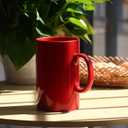 28 OZ Extra Large Ceramic Coffee Mug, M018 Classic Porcelain Boss Super Big Tea Cup with Handle for Office and Home, Red