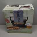 Chefman Panini Press Grill and Gourmet Sandwich Maker Non-Stick Coated Plates, Opens 180 Degrees to Fit Any Type or Size of Food, Stainless Steel Surface and Removable Drip Tray, 4 Slice, Black