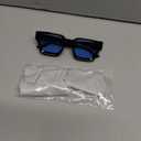 AIEYEZO Square Sunglasses for Women Men Square Thick Frame Sun Glasses Simple Designer Style Shades