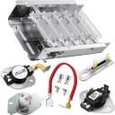 2025 UPGRADE 279838 Dryer Heating Element for Whirlpool Kenmore Roper Maytag Amana Admiral Dryer Heating Element Part Thermostat Thermal Fuse medx655dw1 500 600 70 80 Series Model 110 Dryer Part