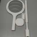 GeckoMan Rotating Head Electric Fly Swatter Racket Rechargeable Bug Zapper Racket Bug Zapper Indoor Fly Zapper Mosquito Zapper Flies Killer for Indoors, with a Telescopic Extension