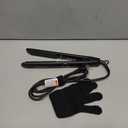 ANNLARY Hair Straightener 1 Inch Flat Iron and Curler 2 in 1, 15s Fast Heating, Professional Titanium Ceramic Ionic Dual Voltage Straighteners for All Hair Types (Black)