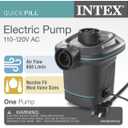 Intex Quick Fill Electric Pump 110-120V AC Inflates & Deflates Fits- Brand New!!