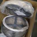 24.75'' Modern Counter Stools Set of 2,White Counter Stools with Iron Frame,Sponge Cushion,Footrest,Suitable for Kitchen/Bedroom/Dining Room