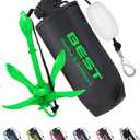Best Marine and Outdoors Kayak Anchor, 3.5 Pound Anchor System Kit for Kayaks, Canoes, SUP Paddle Boards & Jet Skis, Fishing, Boating & Kayaking Accessories (Green)