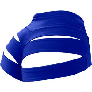 Women Sexy Cutout Underwear Retro Sports Yoga Booty Shorts Club Dance Night Wear (3X-Large, Style9-Royal Blue)