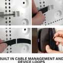 Legrand - OnQ Cable Management, In-Wall Media Box, Dual Purpose Structured Wiring Enclosure, TV Home Theater Recessed Storage Box, 9 Inch, white ENP0900-NA