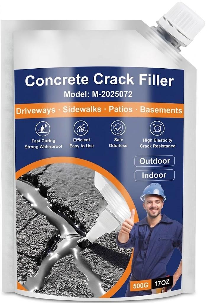 Concrete Crack Filler, 3 PCS Self Leveling Cement Crack Sealant, Quick-Drying Sealing Adhesive Repair Sealer for Driveways, Sidewalks, Patios, Waterproof Outdoor Joint Caulking Glue, Gray