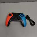 Wireless Switch Controller for Nintendo Switch/Switch 2/Lite/OLED Controller, Switch Controller with a Mouse Touch Feeling on Back Buttons, Extra Switch Pro Controller with Wake-up,Programmable, Turbo Function (Red+Blue)