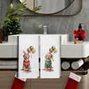 Christmas Golden Retriever Kitchen Towels Decorative, Gifts for Golden Retriever Lovers Hand Tea Towels for Bathroom, Christmas Dog Lover Gifts Dish Towel Drying Cloth, 16x24 Inch Set of 2 (Color 04)