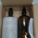 32 Ounce Glass Shampoo and Conditioner Dispenser Bottle with Pump, Shower - 1 Liter Body Wash Dispenser for Shower- by Kitchentoolz (Amber)