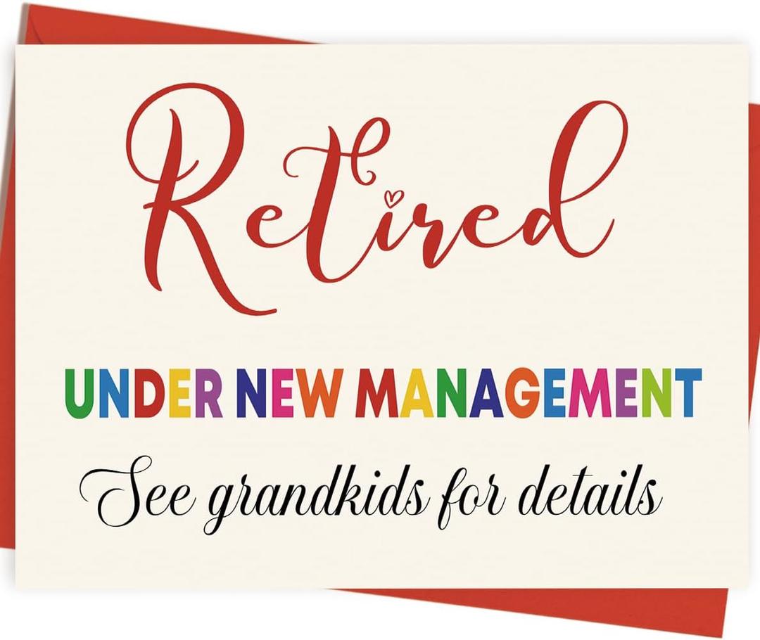 3 x Asmallgf Funny Retirement Card Gifts for Grandma Grandpa, Happy Retirement Leaving Decorations Gifts form Grandson Granddaughter