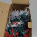 Brizled C5 Christmas String Lights, 33ft 100 LED Christmas Tree Lights, 120V Connectable Faceted Xmas String Light Indoor Outdoor Xmas Lighting for Home Tree Roof Party Decor, Red & Cool White, 2 Pack