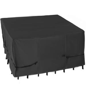 NettyPro Patio Table Cover Square 80 x 80 Inch, Waterproof Outdoor Furniture Dining Set Covers for Table and Chair, Black