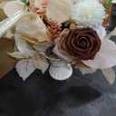 2Pack Artificial Flowers Garland Beige Flower Centerpieces Brown Wedding Aisle Decor Chair Nude Flowers Arch Floral for Signs DIY Table Wall Window Cake Decoration