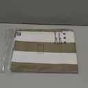 GORGECRAFT 44.49x17 Beach Sling Chair Replacement Canvas Tan and White Stripes Patio Sling Chairs Cloth Outdoor Folding Chair Fabric Folding Sling Lounge Chairs Canvas for Sunbathing Garden Courtyard