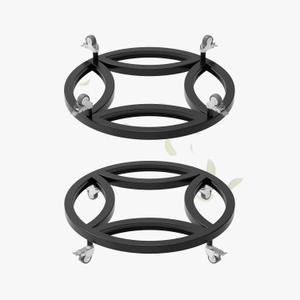 Zhongma 2 Pack 11.8" Plant Caddy with Wheels, Heavy Duty Construction 220 LBS Capacity, Plant Stand with 4 Lockable Wheels