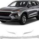 3pcs Front Bumper Grille Chrome For Hyundai Santa Fe 2019-2021 Headlight Molding Upper Grille Molding Hood Trim Replacement OE 86374 S2010 86376S2010