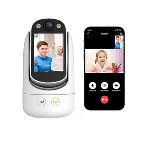 Video Call Security Camera Indoor, Nanny Camera Baby Camera Pet Camera,2-Way Video Call,2-Way Audio, 360°Pan/Tilt WiFi Camera for Home Security, Motion Tracking, 1080P 2.8 inch HD Screen,Night Vision