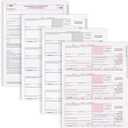 100 1099 NEC Tax Forms 2025, 3 Part 100 Pack Tax Forms Kit, Compatible with QuickBooks and Accounting Software, 100 Pack