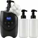 Professional Hot Lather Machine for Shaving, Smart Shaving Cream Warmer with 2×500ml Refillable Foam Bottles, Large Capacity Hot Foam Dispenser with LED Display for Home, Salon & Barber Shop (Dark Green)