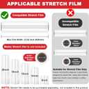 23.6 inch Table Stretch Film Dispenser, Wall Mount Stretch Film Packing Machine, Manual Cling Wrap Roll Dispenser with Cutter for Packaging, Moving and Shipping