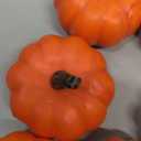 10Pcs Fake Pumpkins Fall Thanksgiving Decorations, Orange Plastic Pumpkins Home Decor, Artificial Mini Pumpkin for Decorating Autumn Harvest Outdoor Indoor Fall Decor Centerpiece Table Decorations