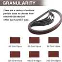 1/2 x 18 inch Sanding Belts, Aluminum Oxide,10 Each of (40/60/80/120/180/240), Fits for Astro 3037,for WEN 6307,for Ryobi PSD101B,for Ingersoll 360-418