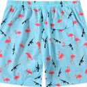 Mens Swim Trunks 7 Inch Inseam Board Shorts with Compression Liner Swimsuit Bathing Suit Quick Dry (Blue)