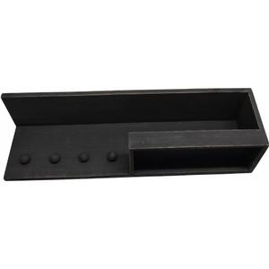 Multi-Functional Storage Shelf With French Clear Wall Mount 23.76"x 6"x 6", Grey