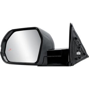 Driver Left Side Door Mirror Power Heated With BLIS Glass Turn Signal Light And Menory Power Folding Textured Black Back Cover For Toyota Tundra Sequoia 2022-2025