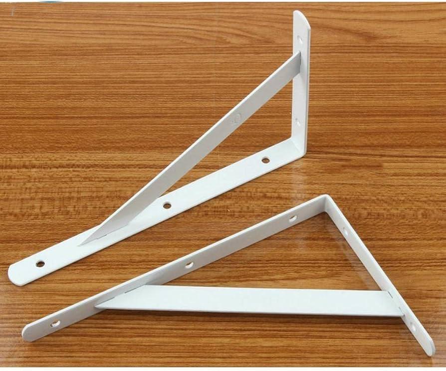 8-Piece Metal L Shaped Wall Shelf Bracket Rack Support 200x120x2mm Black