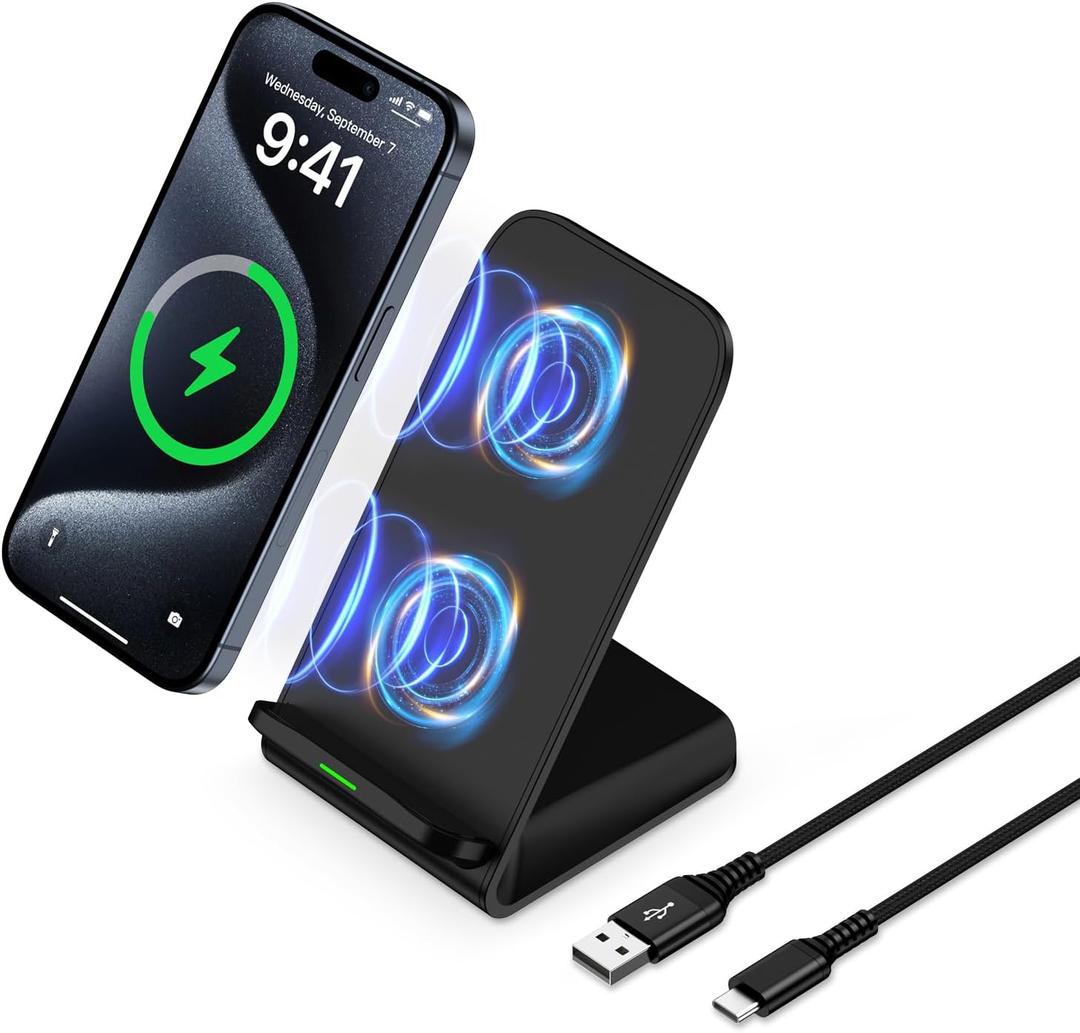 Wireless Charger Stand Samsung S26 Ultra 15W Fast Charging for Galaxy S26+/S26/S25 Ultra/S25 FE/S25 Edge/S25+/S24 FE/S23/S22+, Wireless Desk Phone Charging Station for Google Pixel 10a/10 Pro/9a/8 Pro