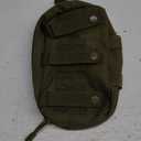 Tactical Molle Admin Pouch Utility Laser Cut EDC Tool Pouch Bag Horizontal Modular Pouches Include US Flag Patch and Keychain (Army Green)